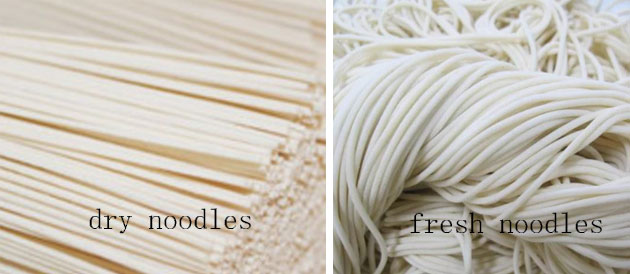 Fresh Noodles, Dry Noodles