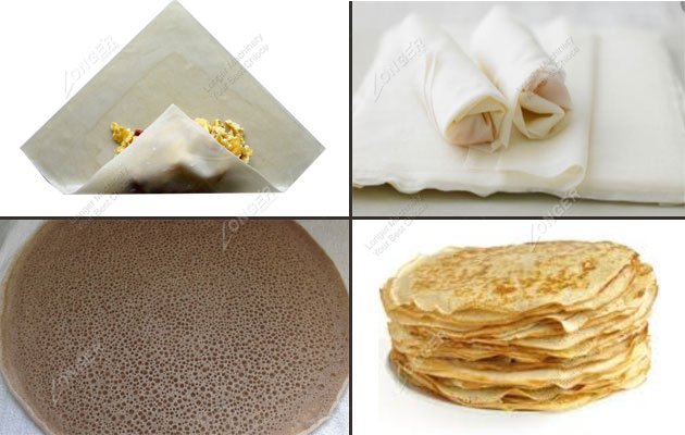 Egg Roll Wrapper Machine Samples