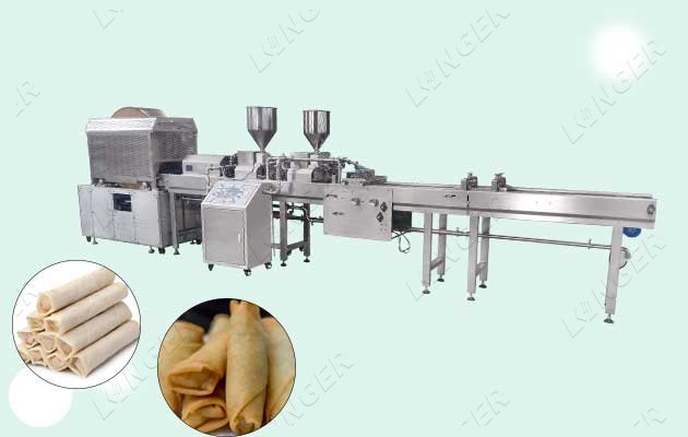 1000-6500pieces/h Automatic Spring Roll Making Machine