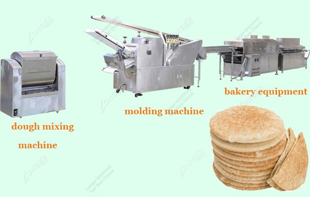 Automatic Arabic Pita Bread Machine Production Line Industrial
